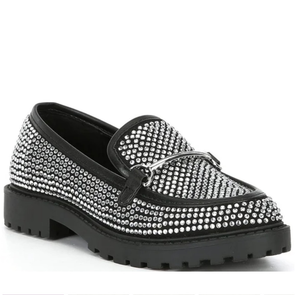 GB Girls' Teigan-Girl Embellished Lug Sole Loafers